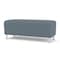 Lesro Siena Lounge Reception Loveseat Bench, Brushed Steel, RF Serene Upholstery SN6001 - alternate 2